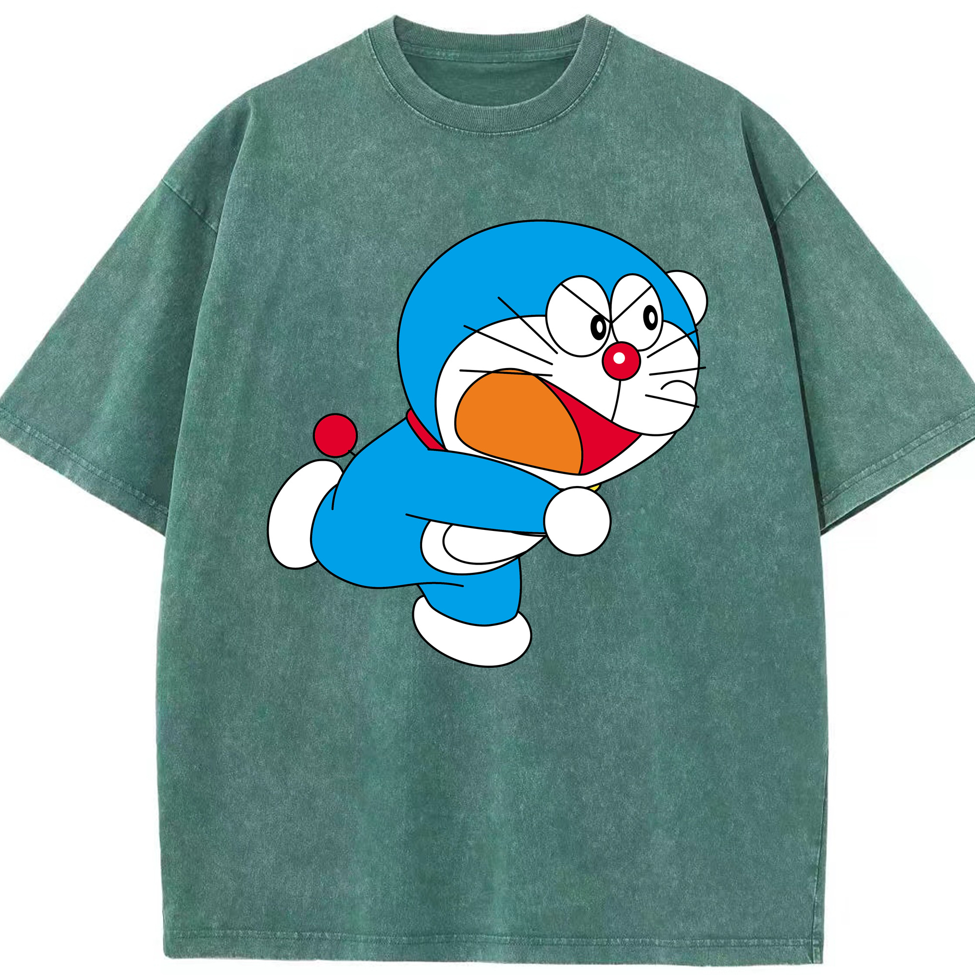 （画像用） ドラえもん Doraemon 綿100% ヴィンテージ風 半袖Tシャツ（フロントプリント）